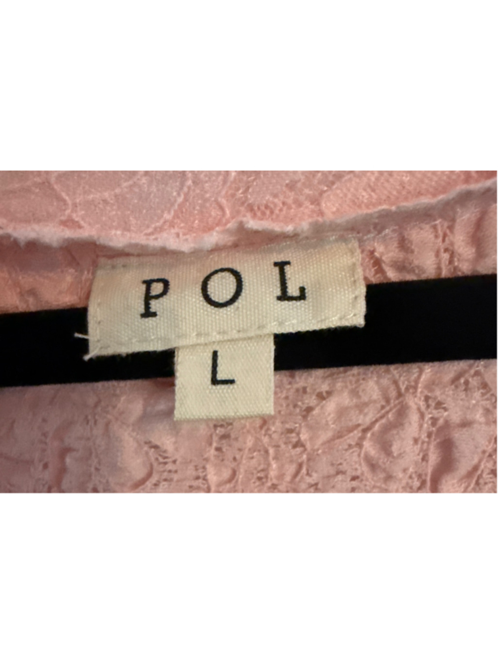 POL Lace Blouse Size L Pink - Picture 4 of 6